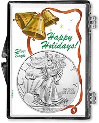 2020 Happy Holidays American Silver Eagle Gift Display THUMBNAIL