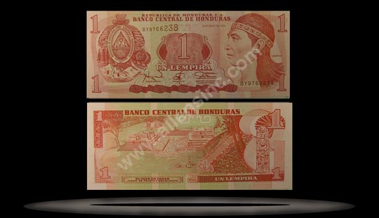 Honduras Banknote, 1 Lempira, 12.5.1994, P#76a MAIN