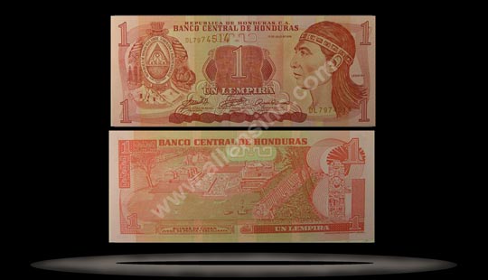 Honduras Banknote, 1 Lempira, 13.7.2006, P#89 MAIN