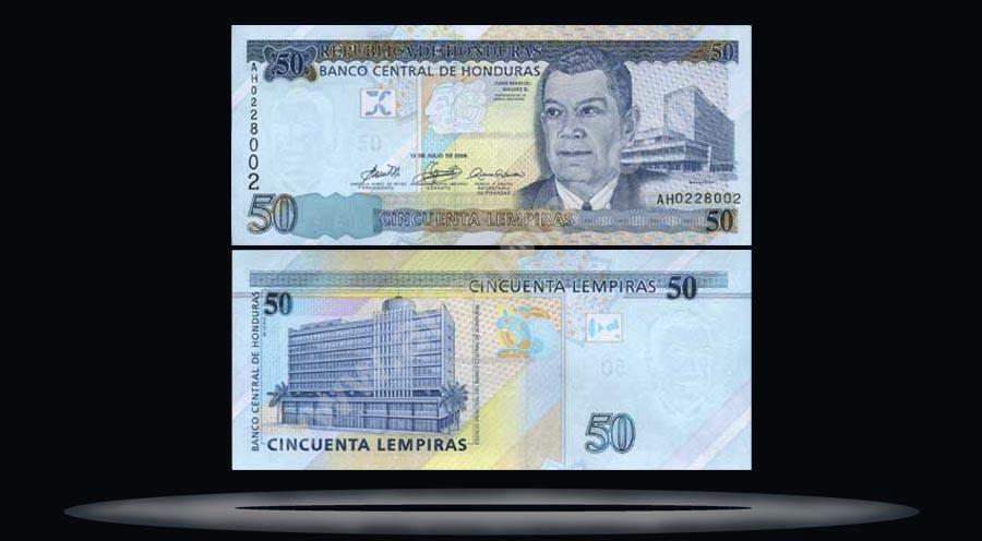 Honduras Banknote, 50 Lempiras, 13.7.2006, P#94b MAIN