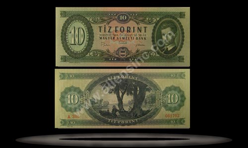 Hungary Banknote, 10 Forint, 12.10.1962, P#168c MAIN