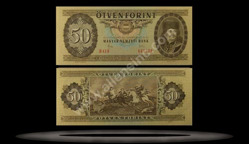 Hungary Banknote, 50 Forint, 30.6.1969, P#170b MAIN