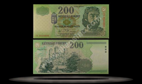Hungary Banknote, 200 Forint, 2007, P#187f MAIN