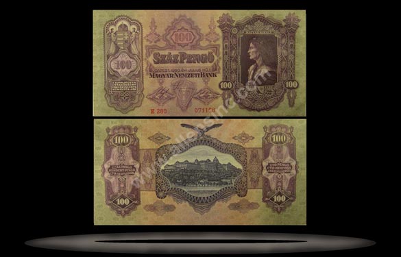 Hungary Banknote, 100 Pengo, 1.7.1930, P#98 MAIN