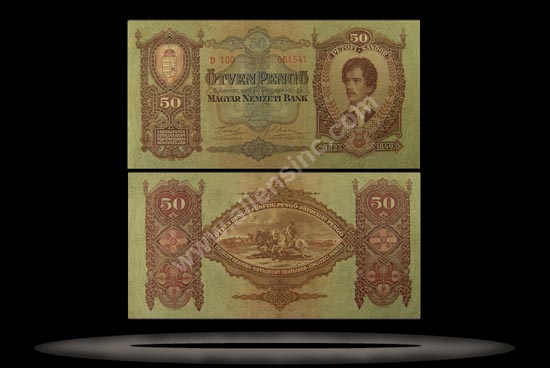 Hungary Banknote, 50 Pengo, 1.10.1932, P#99 MAIN