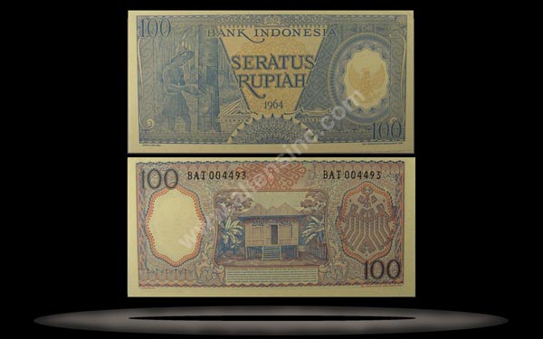 Indonesia Banknote, 100 Rupiah, 1964, P#98 MAIN