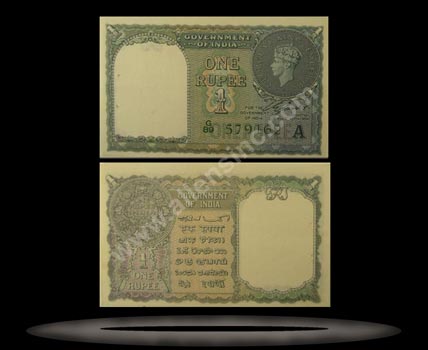 India Banknote, 1 Rupee, 1940, P#25a MAIN