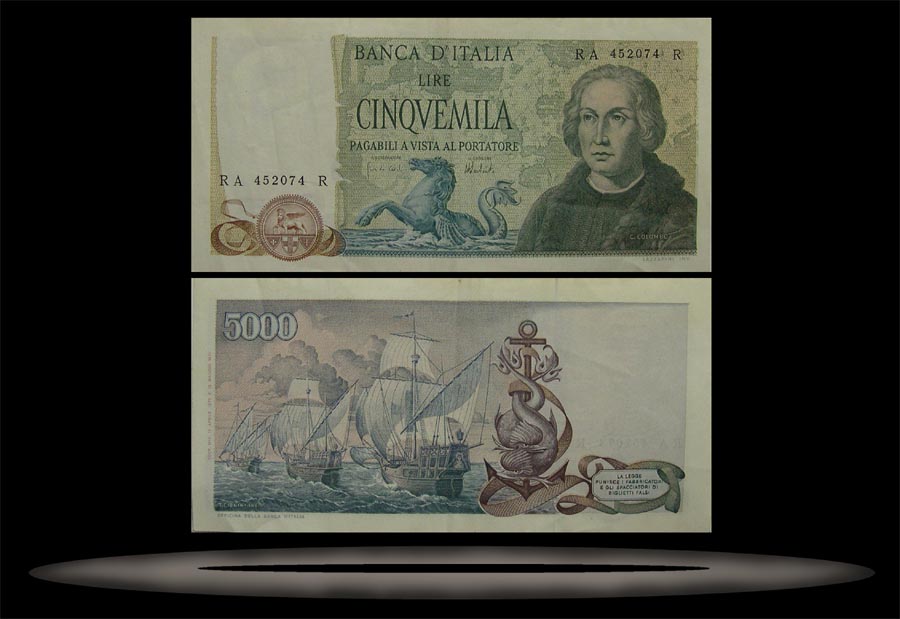 Italy Banknote, 5000 Lire, 20.5.1971, P#102a MAIN