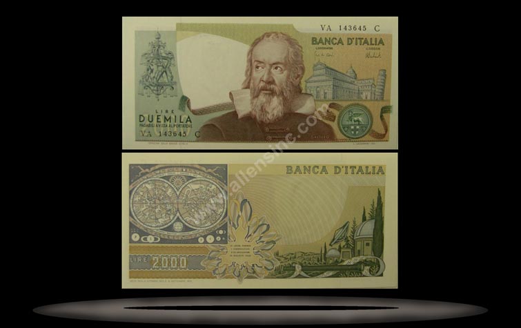 Italy Banknote, 2000 Lire, 22.10.1976, P#103b MAIN