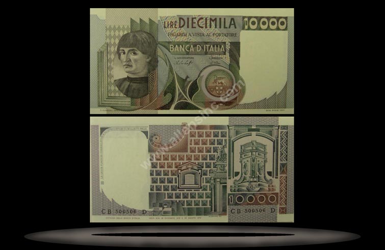 Italy Banknote, 10,000 Lire, 29.12.1978, P#106a MAIN