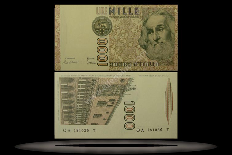 Italy Banknote, 1000 Lire, 6.1.1982, P#109a MAIN