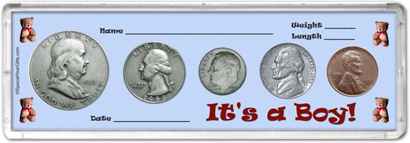 1953 It's A Boy! Coin Gift Set LARGE