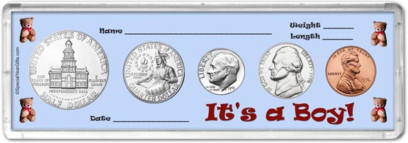 1976 It's A Boy! Coin Gift Set LARGE