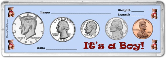 1982 It's A Boy! Coin Gift Set MAIN