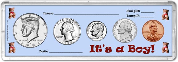 1984 It's A Boy! Coin Gift Set LARGE
