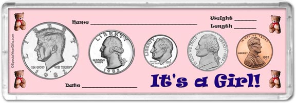 1982 It's A Girl! Coin Gift Set MAIN