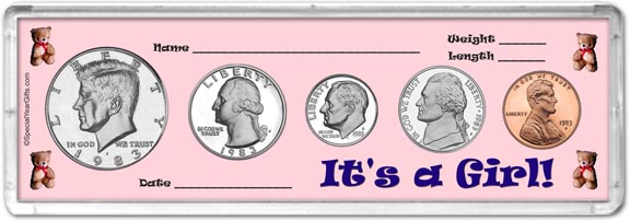 1983 It's A Girl! Coin Gift Set LARGE
