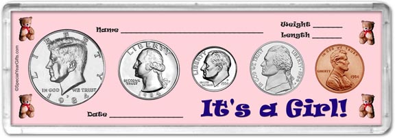 1984 It's A Girl! Coin Gift Set LARGE