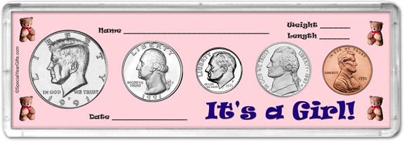1991 It's A Girl! Coin Gift Set MAIN