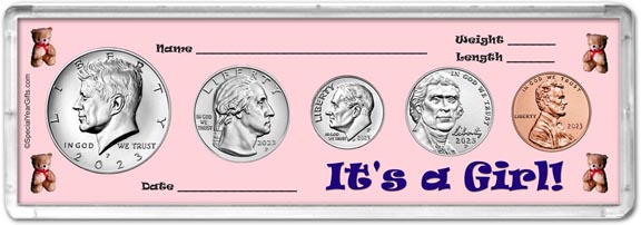 It's A Girl! Coin Gift Set for the year 2023 LARGE