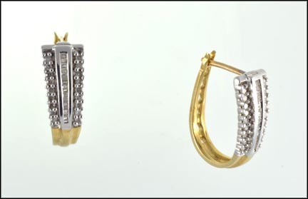 Diamond Earrings in 10K Two-Tone Gold MAIN