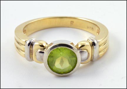 Peridot Ring in 14K Two-Tone Gold MAIN