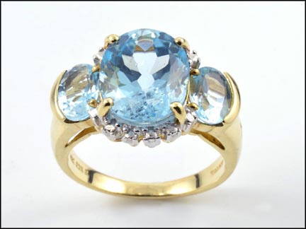 Blue Topaz Ring in 10K Yellow Gold MAIN