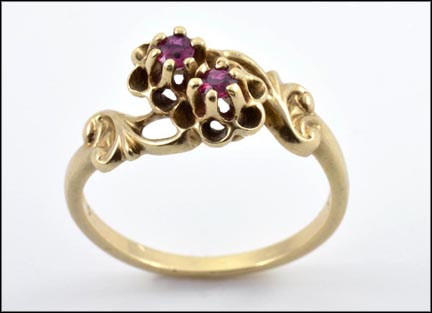 Ruby Ring - Reproduction in 10K Yellow Gold MAIN