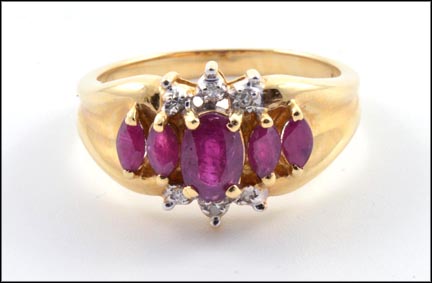 Ruby Ring in 14K Yellow Gold LARGE