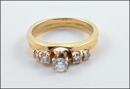 Diamond Wedding Set in 14K Yellow Gold MAIN