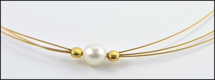 Fine Gold Multi Strand with Pearl in 14K Yellow Gold MAIN