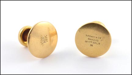 Tiffany Cufflinks in 18K Yellow Gold LARGE