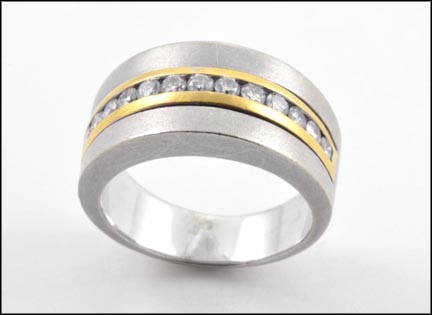 Men's Diamond Band in 18K Two-Tone Gold MAIN