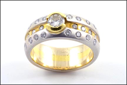Diamond Band in 18K Two-Tone Gold MAIN