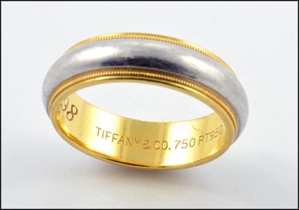 Tiffany Wedding Band in 18K Yellow Gold and Platinum MAIN