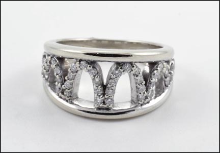 Diamond Arches Band in 14K White Gold MAIN