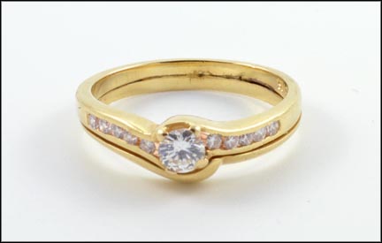 Diamond Wedding Set in 14K Yellow Gold MAIN