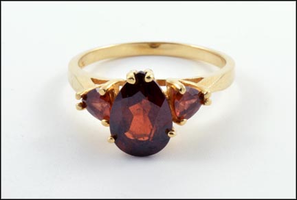 Garnet Ring in 14K Yellow Gold MAIN