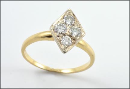 Diamond Cluster Ring in 14K Yellow Gold MAIN