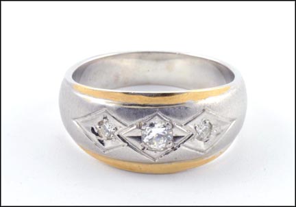 Men's Diamond Band in 14K Two-Tone Gold MAIN