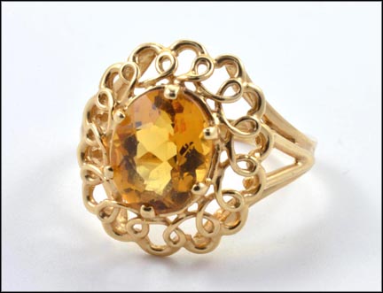 Citrine Ring in 14K Yellow Gold MAIN