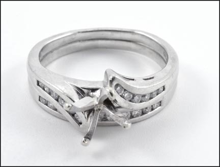 Wedding Set without Center Stone in Platinum MAIN