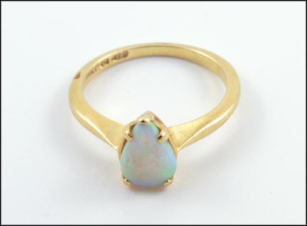 Teardrop Opal Ring in 14K Yellow Gold MAIN
