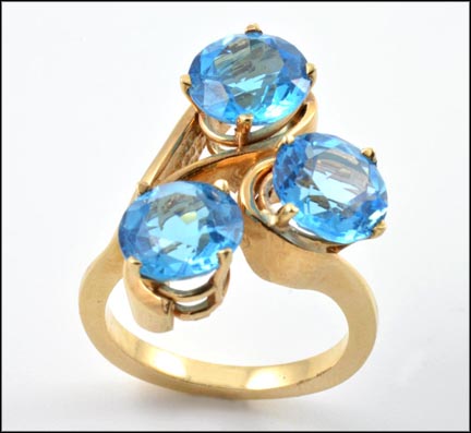 Blue Topaz Ring in 14K Yellow Gold MAIN