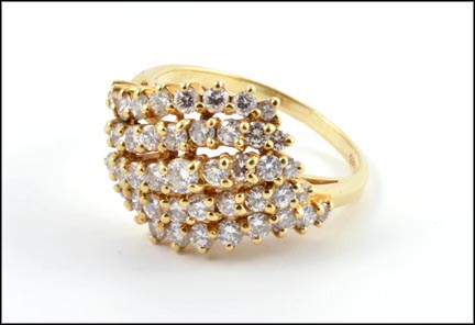 Diamond Cluster Ring in 14K Yellow Gold MAIN