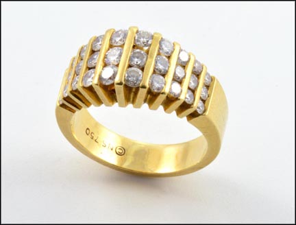Diamond Band in 18K Yellow Gold MAIN