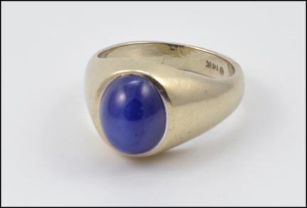 Men's Linde' Star Ring in 14K White Gold MAIN