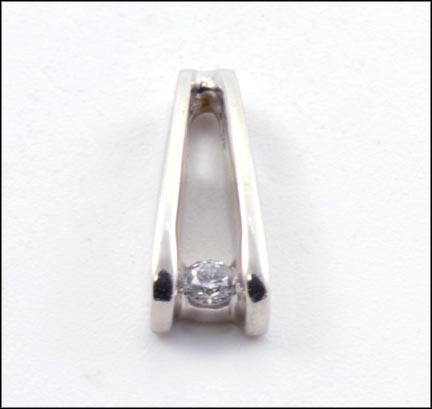 Diamond Pendant in 14K White Gold LARGE