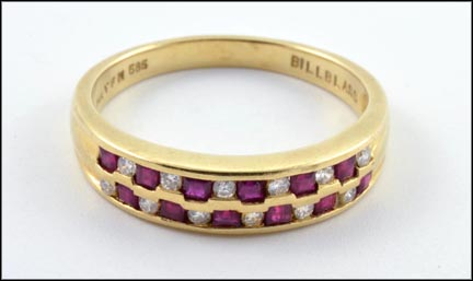Ruby and Diamond Band in 14K Yellow Gold MAIN