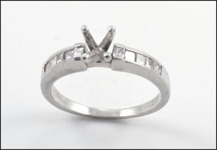 Diamond Engagement Ring Mounting in Platinum LARGE